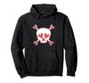 Cute Pink Heart Skull and Crossbones Hoodie