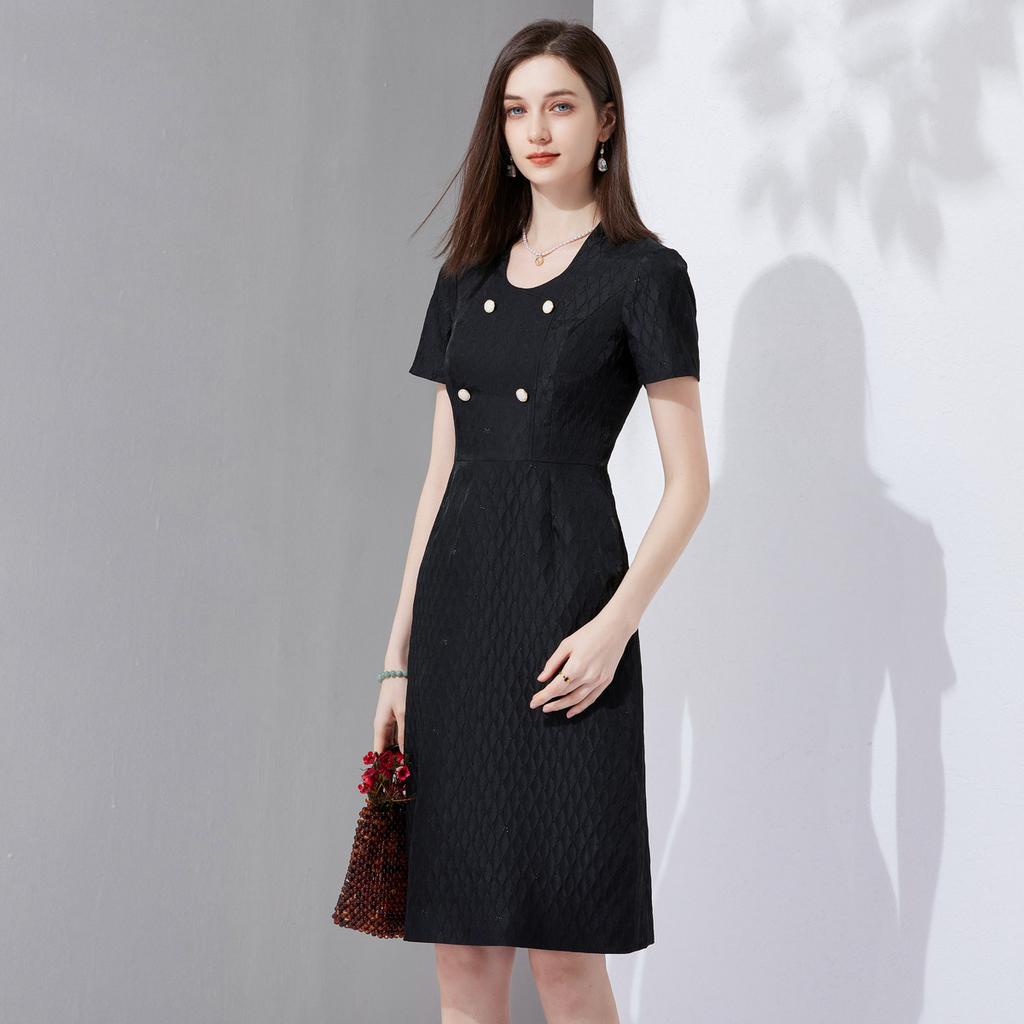 French Chic Design Jacquard Dress