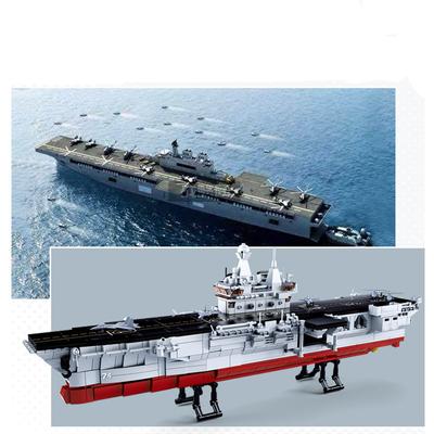 B0699 Çin Savaş Gemisi Tip 075 Yapı Taşları Modeli Hainan Uçak Gemisi Amfibi Saldırı Gemisi Modeli 1088 adet