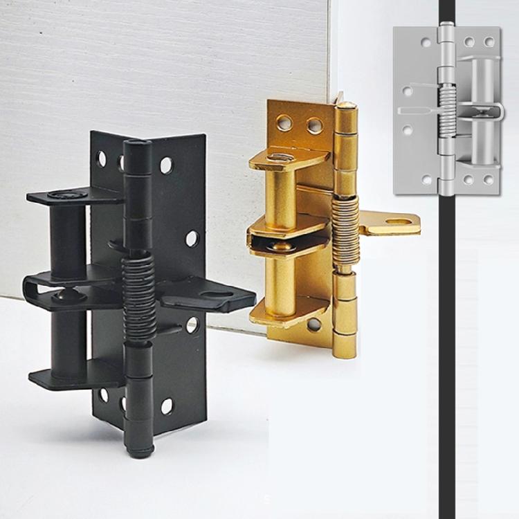 2Pieces Portable Spring Hinges for Indoor Door with Automatic Closing and 90 Degree Stop Easy Installion Deisigns