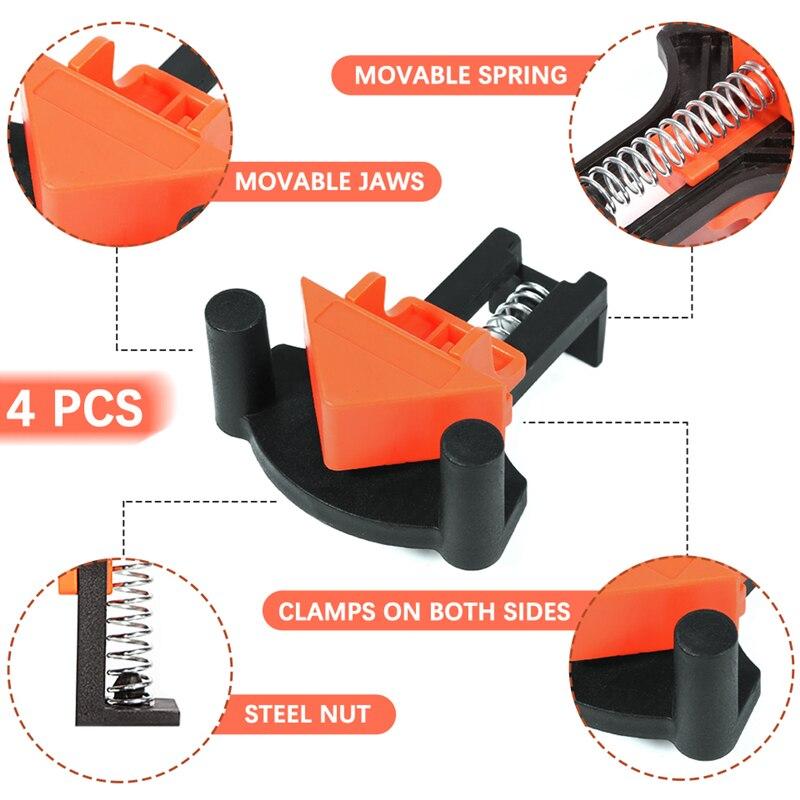 12PCS Clamp Set 60/90/120 Degrees Corner Clamp Wood Angle Clamps Woodworking Frame Clamp Corner Holder Woodworking Hand Tool
