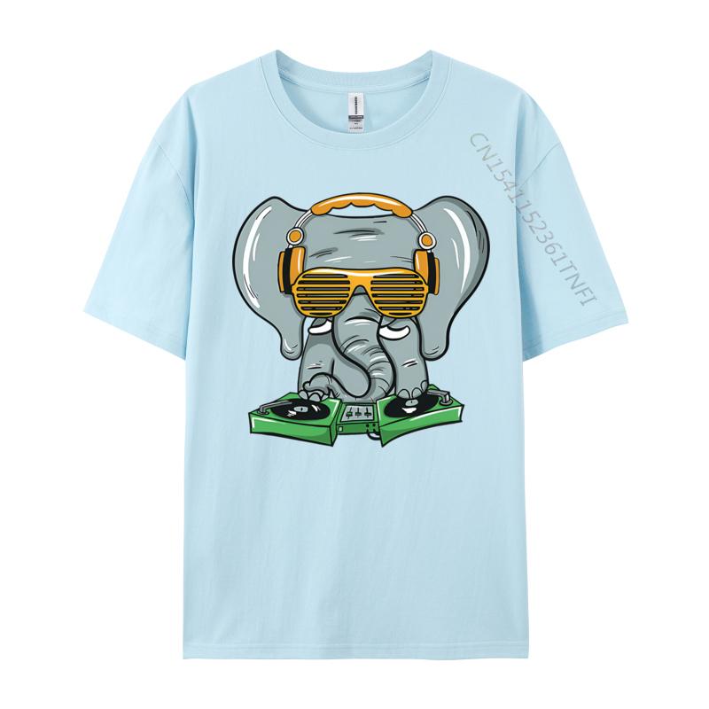 Men Tshirt Dj Elephant House Tshirts Vintage Tee Shirts Unisex ONeck Pure Cotton Tshirts Man Oversized Tops