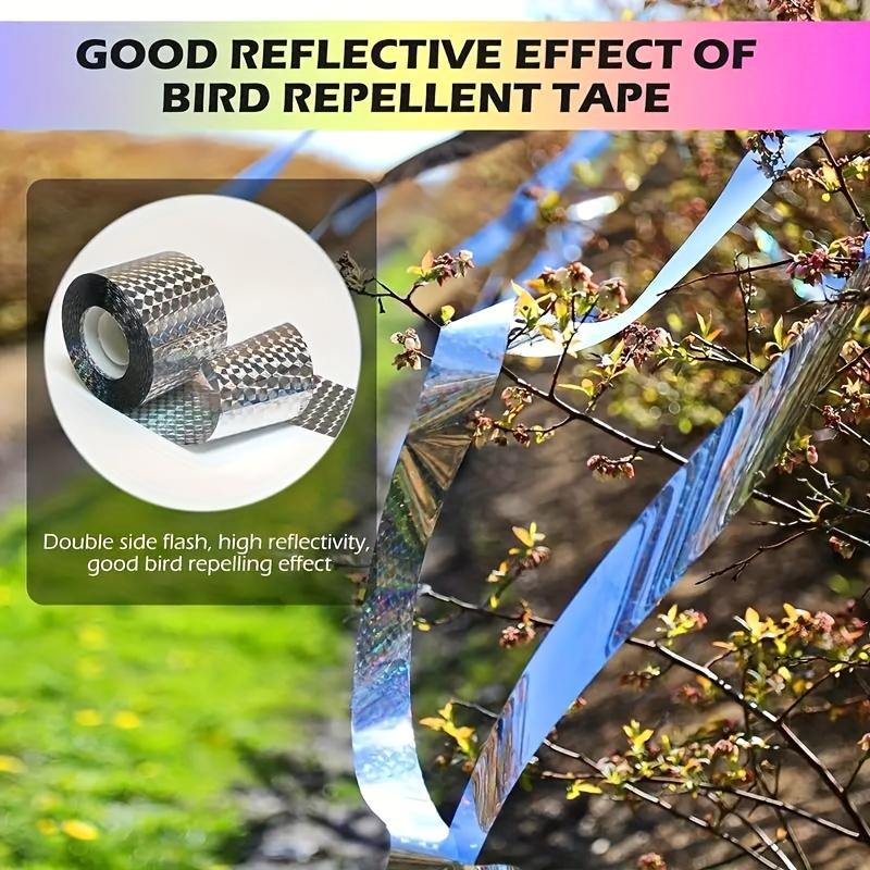 2pcs Double-sided Reflective Ribbons for Orchards and Vegetable Gardens, Bird Repellent Ribbons, Suitable for Outdoor Spaces