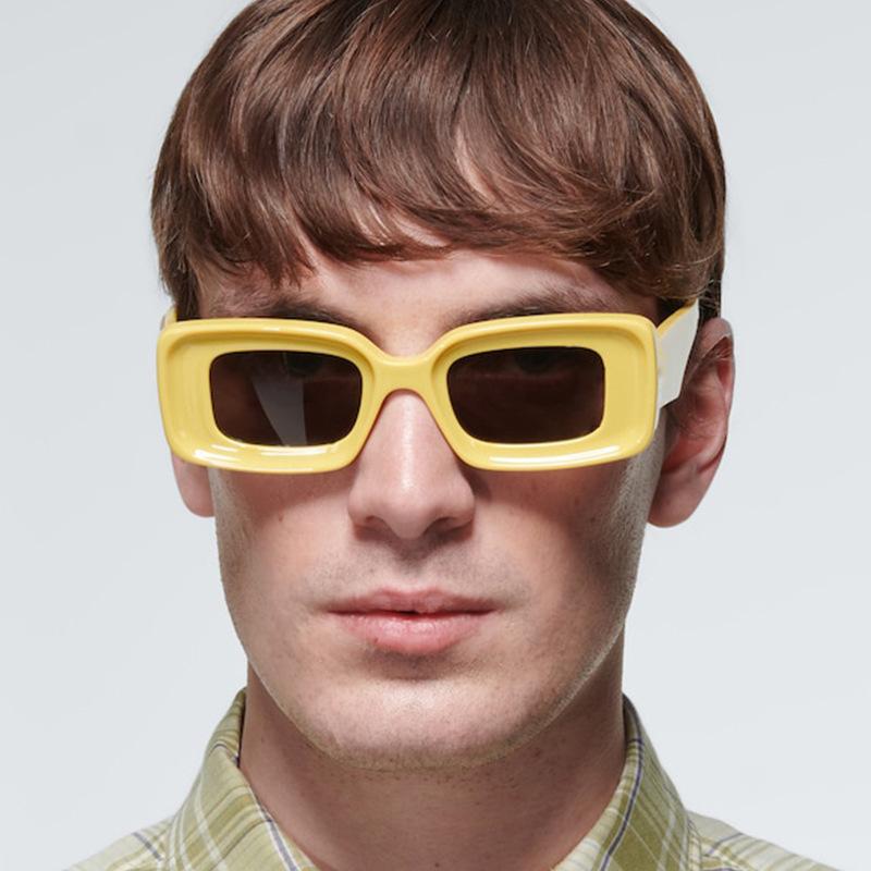 European American Stylish Sun Glasses Man Rectangle Shape Anti-glare Woman Sunglasses Vintage Stylish Female Sunglass