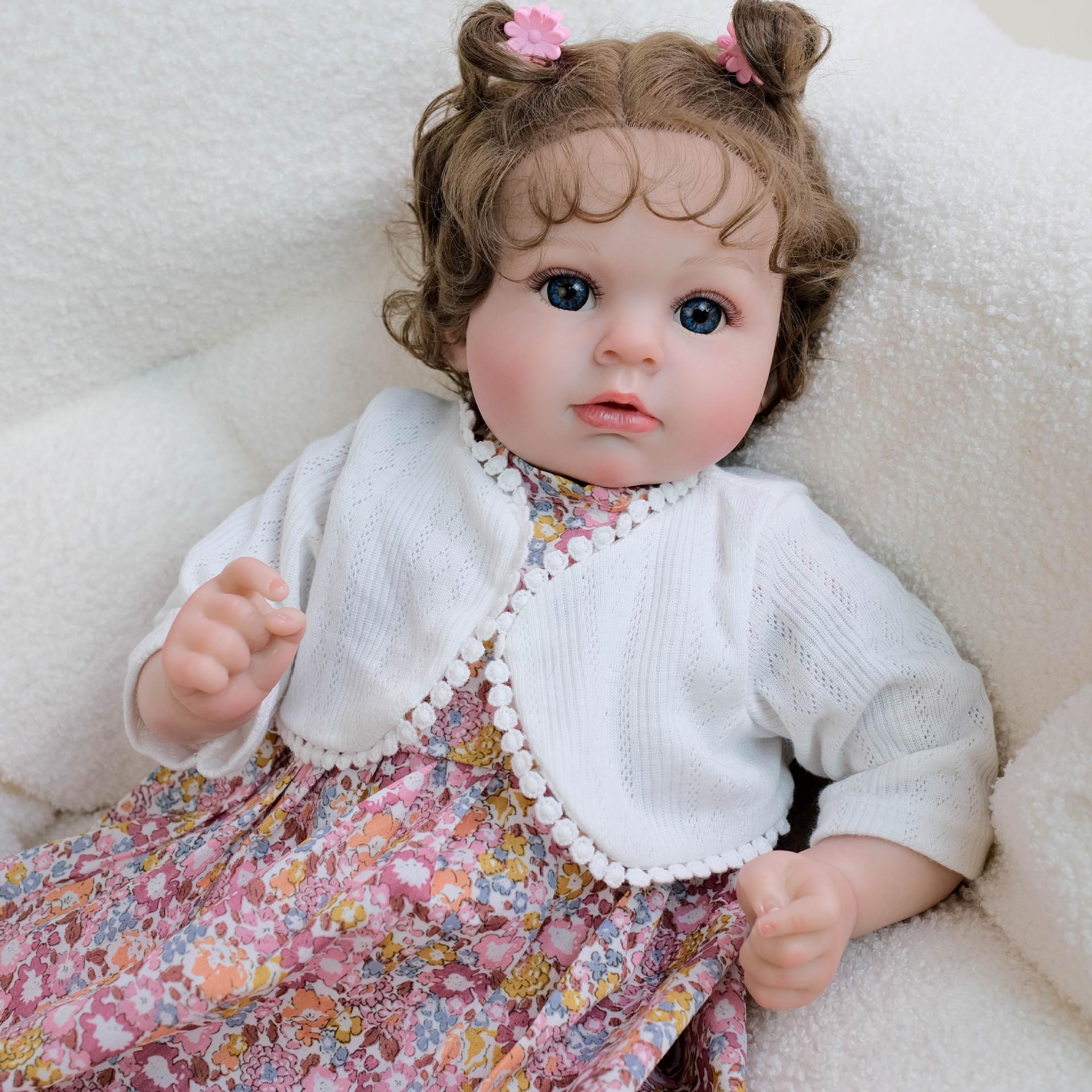

Реалистичные куклы реборн 20 дюймов Арианна с мягким тканевым телом, кукла-новорожденный с красивым цветочным платьем, волосы, прошитые вручную, кудрявые, реалистичная кукла-эмуляция cloth body