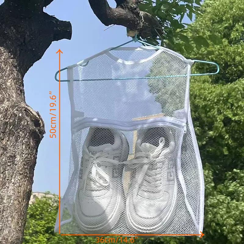 Sneaker Wash Bag Durable Fabric Thick Layer Laundry Bag For Shoes Clothing Airing Drying Net Bag Reusable For Women Men