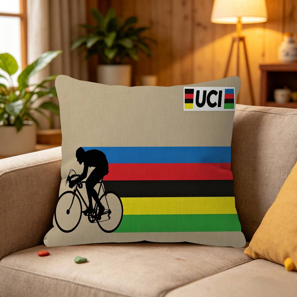 Federa per cuscino arte ciclismo mountain bike federa per cuscino divano decorazione stanza casa regalo per bambini