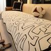 Summer Chenille Black White Sofa Cushion Covers Non-Slip All-Season Irregular Straight Fit Elegant Home Decor Slip-Resistant