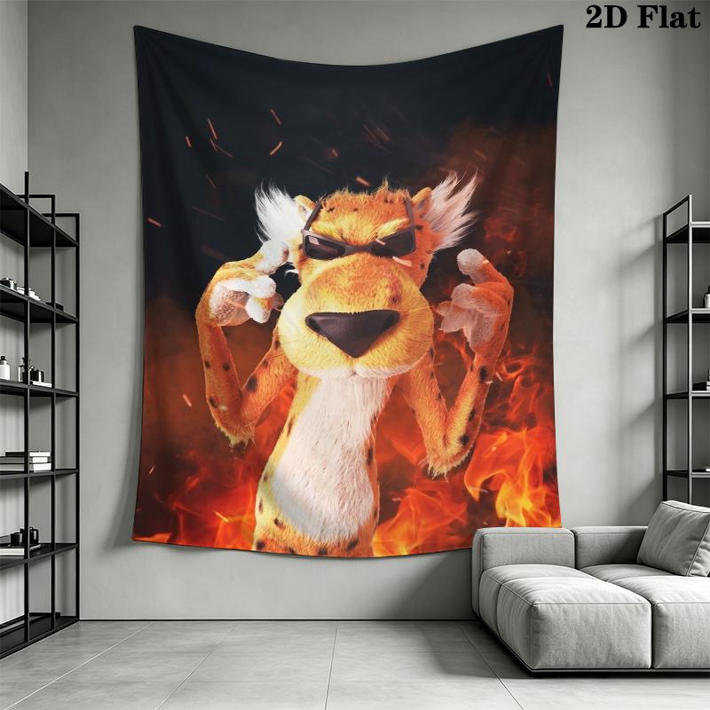 Chester Cheetah Wall Tapestry Aesthetic Wall Hanging Printed Fabric Blanket Decorative Tapestries for Bedroom Living Room Home Decor