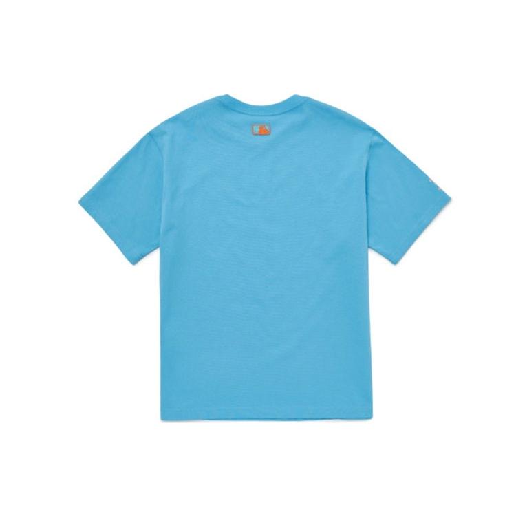 MLB T Shirts Unisex Blue Crew Neck Moderate Straight Fit 3ATS63023-43BLN