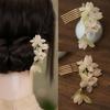 1Pcs Cool Jade Orchid Flower Hairpin For Women Chinese Style Flower Hair Stick Handmade Jewelry Hair Accessory Hanfu Hair Comb