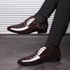 Spring New Glossy Leather Shoes Men's Business Dress Shoes Large Size Men's Shoes Versatile Wedding Shoes