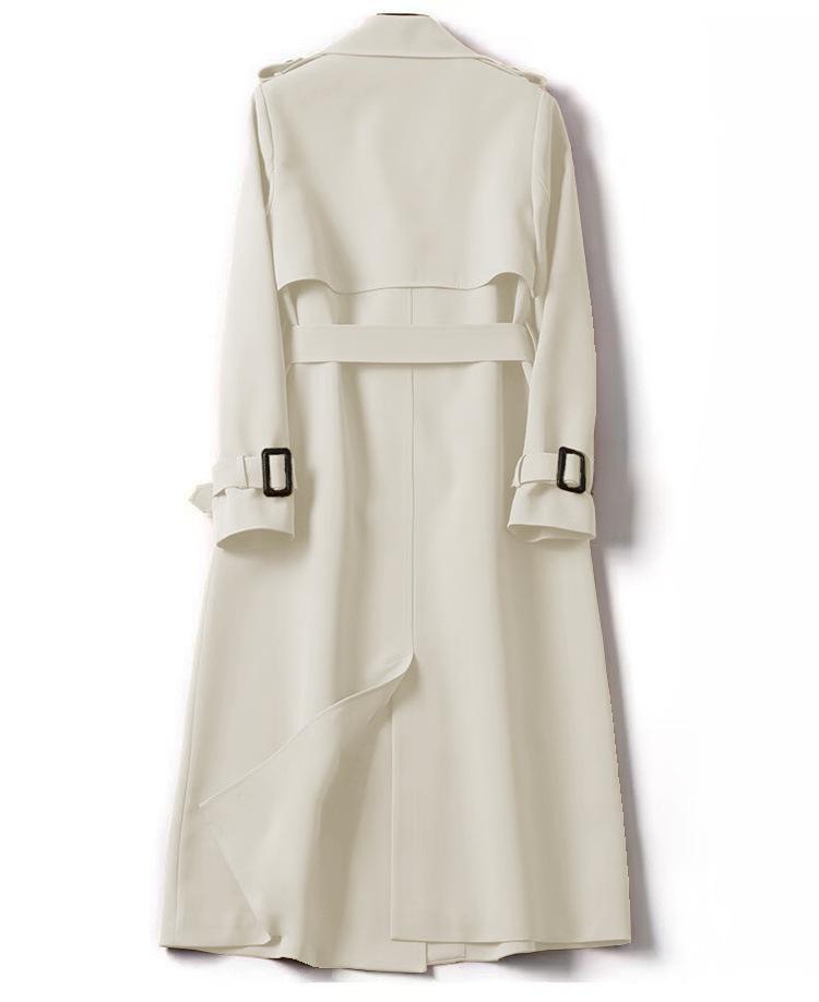 Women's Mid-Length Korean-Style Trench Coat, Plus Size & Petite, Trendy British Over-the-Knee Outerwear