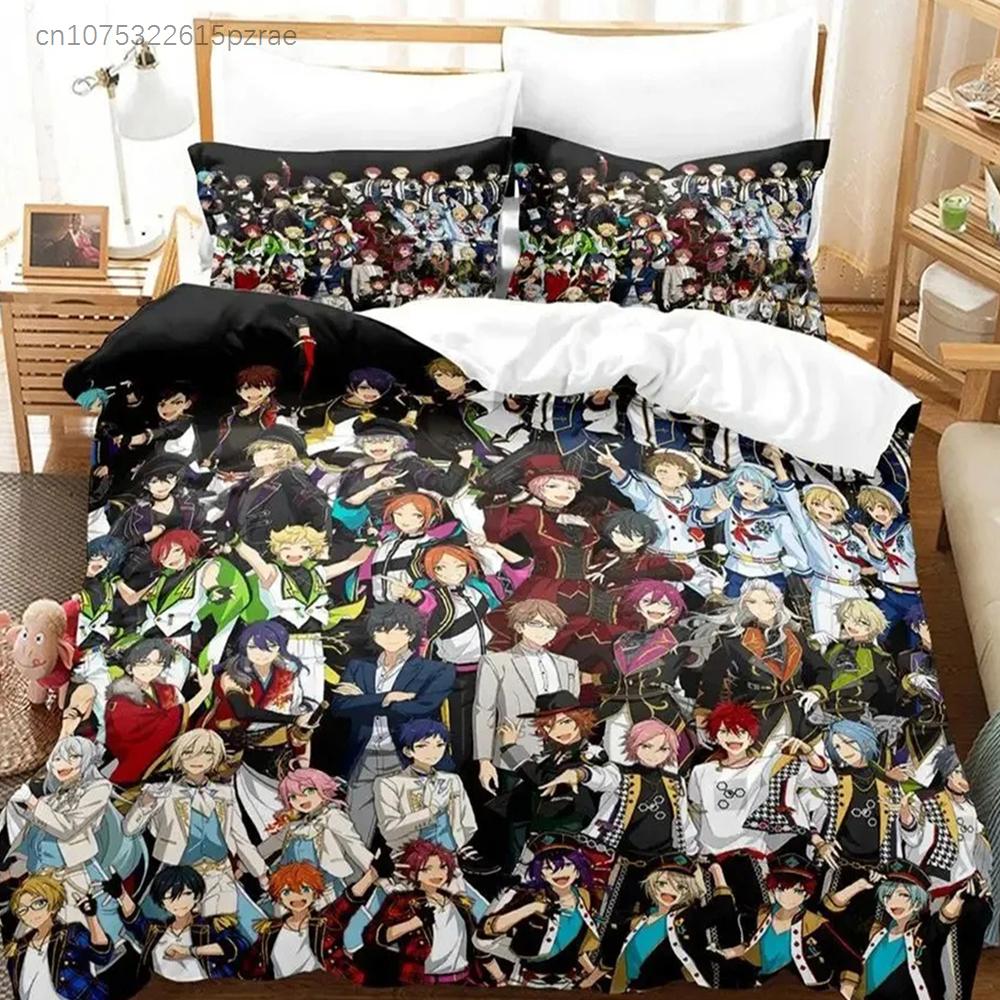 Ensemble Stars Bedding Set For Bedroom Soft Modern Bedspreads Comefortable Kids Duvet Cover Quilt Cover And Pillowcase