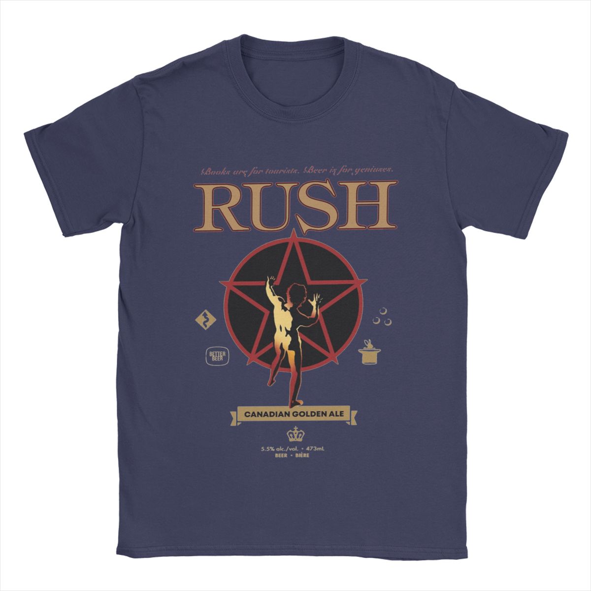 

Rush Rock Band Men T Shirts Awesome Tee Shirt Short Sleeve Crew Neck T-Shirt Pure Cotton Plus Size Tops M