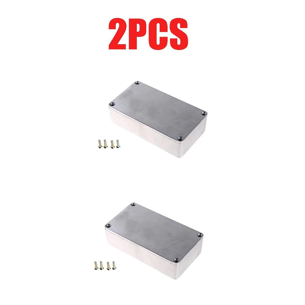 1590B Effektpedalgehäuse mit Schrauben Aluminium Gitarreneffekt-Gehäusehalter Ersatz Langlebiges Musikinstrumenten-Set