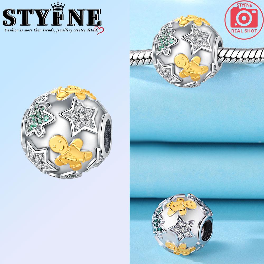 Charms Plata Originalesr Christmas Red Gift Beads For Charm Copper Bracelet Beads Jewellery Making Women'S Gift