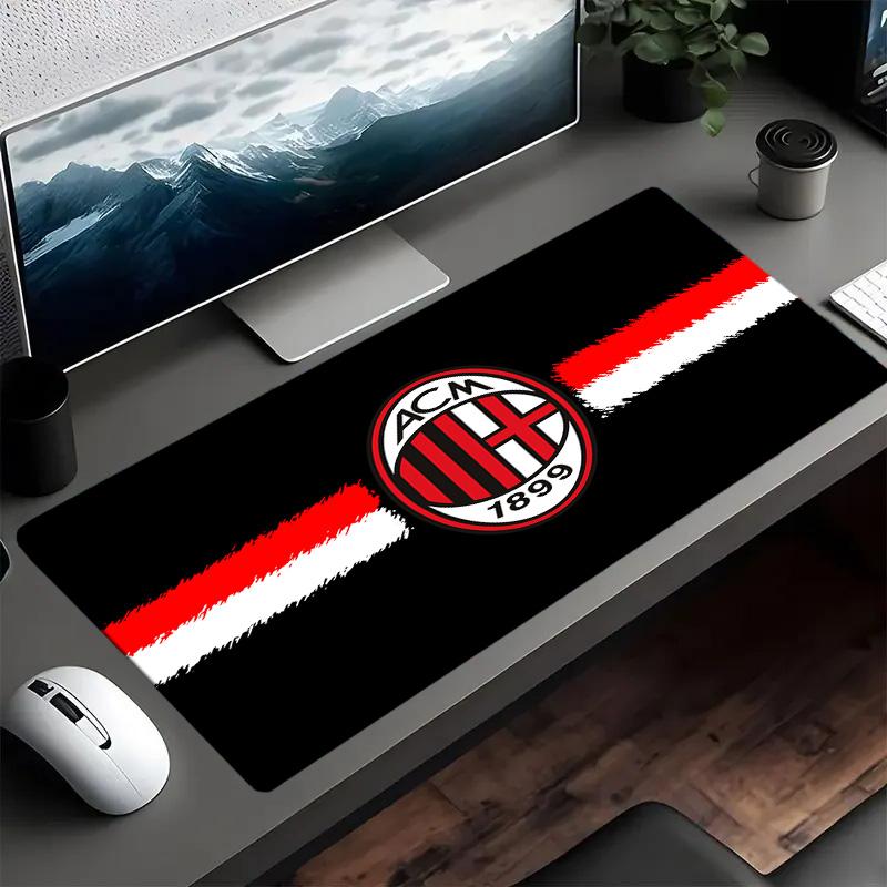 Tappetino per mouse con stemma AC Milan, Tappetino per mouse, Tappetino per mouse da gioco, Tappetino per tastiera, Decorazione per scrivania per computer portatile, Regalo per tifosi, Regalo di compleanno