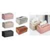 PU Leather Tissue Box Rectangular Paper Towel Container Elegant Tissues Storage Box Refillable Napkin Dispenser Rack