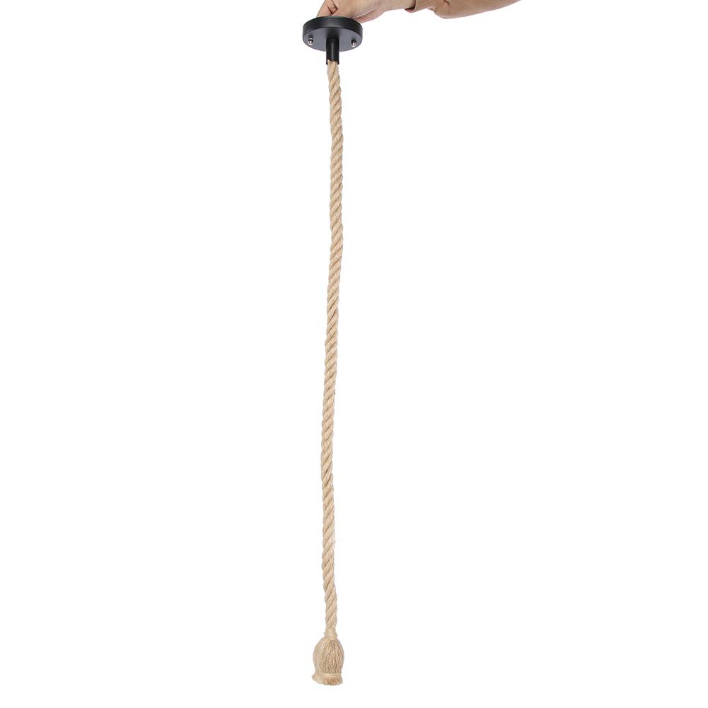 E27 Lamp Base 1.5m Hemp Rope Electric Wire   Pendant Decorative Bulb Holder (one bulb holder)