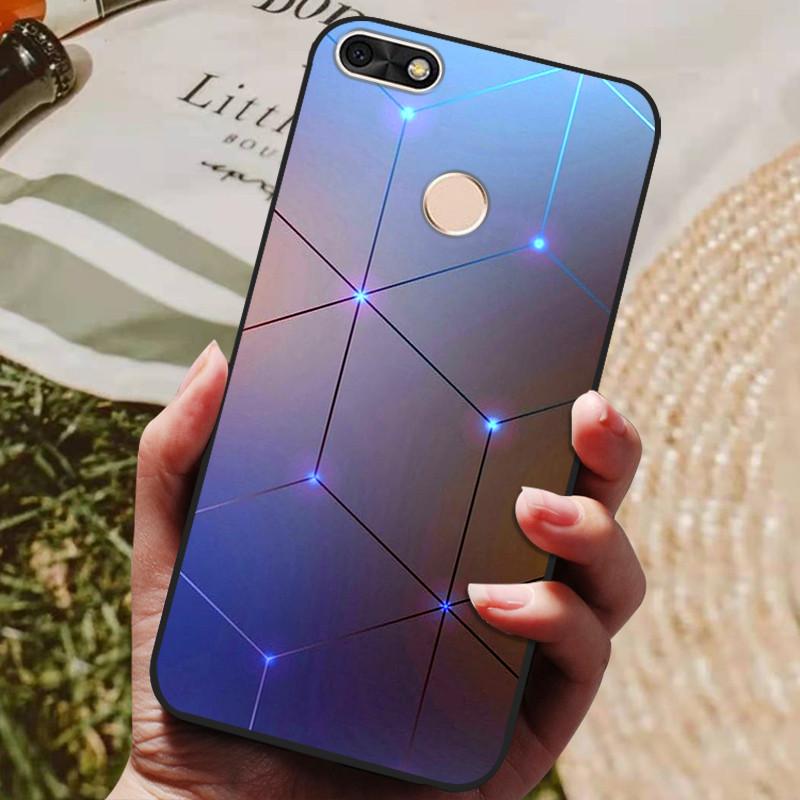 Per Huawei P Smart 5.65 pollici Custodia in TPU Morbido Silicone Lupo Carino Cover Posteriore Custodia per Telefono Per Huawei P Smart 2018 FIG-LX1 Custodia PSmart