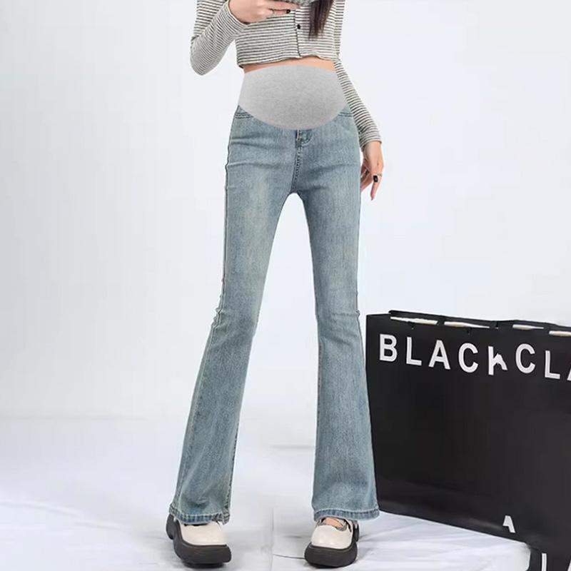 

Maternity Tummy Support Flare Jeans - Retro Denim Casual Wear L