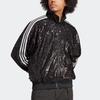 Adidas Originals Clover Blue Version Series Striped Print Sequin Sports Jacket Men Jackets Black IA2461