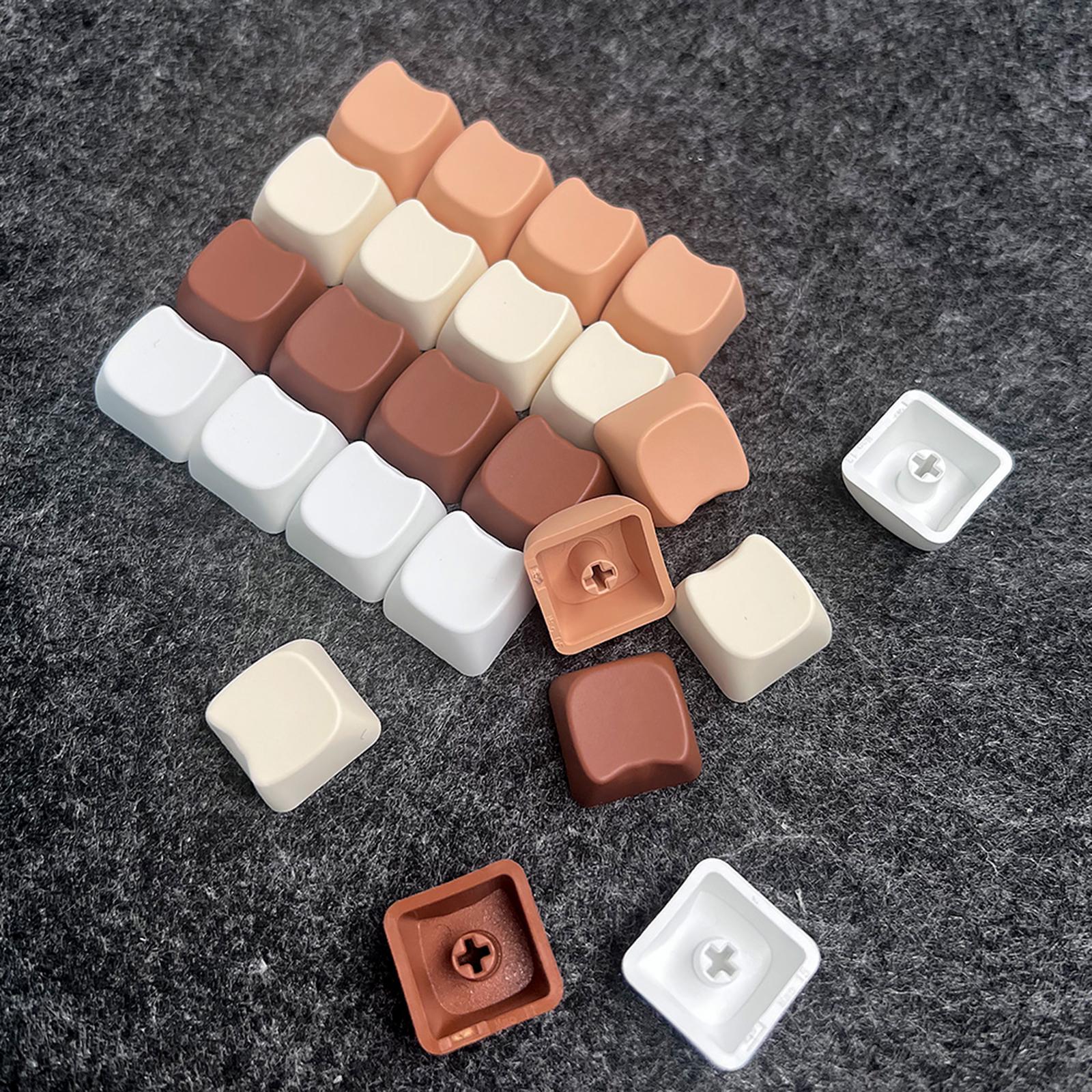 

MAO Profile PBT Cats Head Shaped Keycaps Square Thermals Sublimation Keycaps for Mechanical Keyboards Customization темный кофе