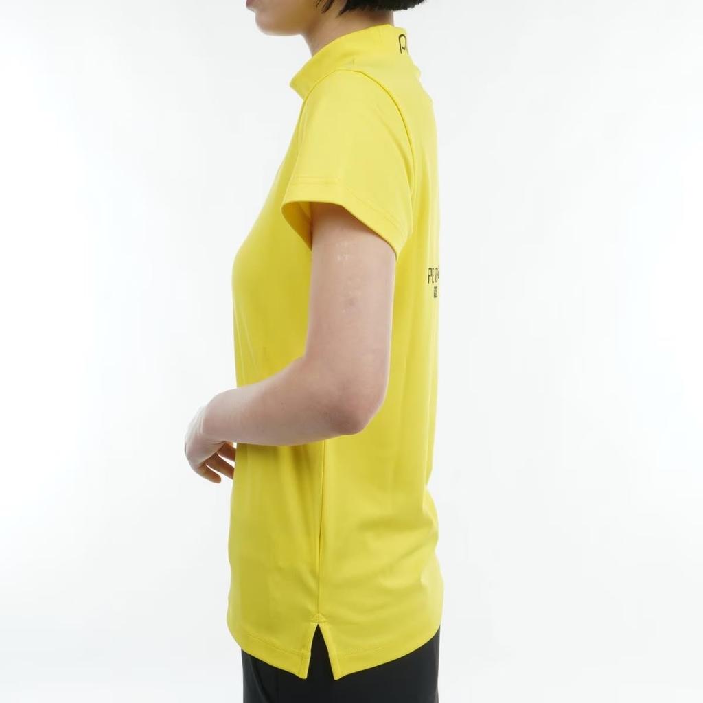 Ping Apparel Women's Short Sleeve High Neck Shirt (Moisture-Wicking, Quick-Drying, UV Protection) / Golf Undershirt / 622-4167204 060_Yellow, Size LL