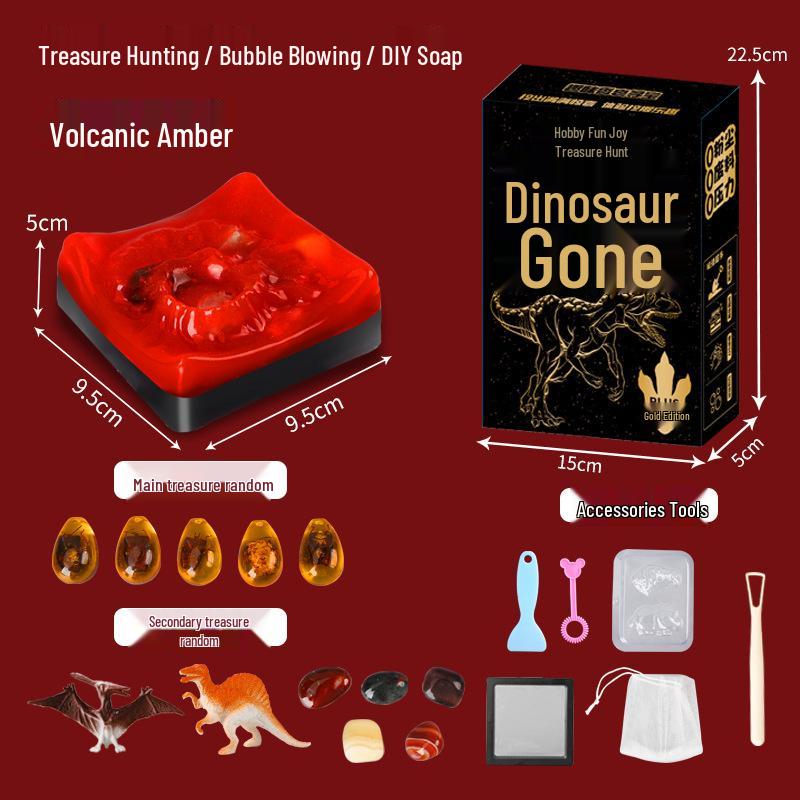Dinosaurs Soap Blind Box: Gem and Crystal Digging Toy Gift for Kids