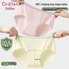 Odifen Women's Pure Cotton Antibacterial Seamless Mid-Rise Briefs 4-Pack