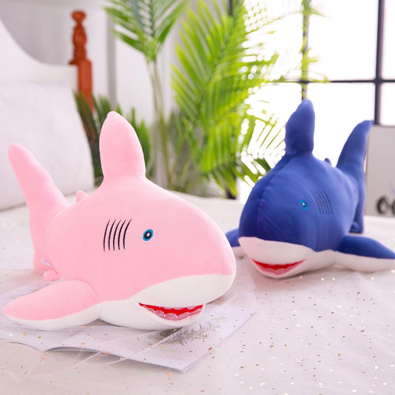 Down Cotton Shark Plush Toy Cartoon Soft Ocean Doll Pillow Birthday Gift