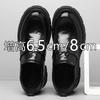 Leather Shoes Men's Inner Height Increases by 8cm, the First Layer of Cowhide Is Breathable, Business Dress Shoes, Big Head and One Pedal, Casua