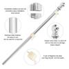 Flag Pole Kit 6FT Flagpole Kit Adjustable Wall Mounted Mount Telescopic Flag Pole with Mounting Bracket Stainless Flag Set