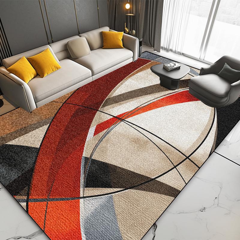 Modern Geometric Carpet Living Room Luxury Home Decoration Sofa Area Non-slip Large Rugs Bedroom Bedside Soft Plush Floor Mats