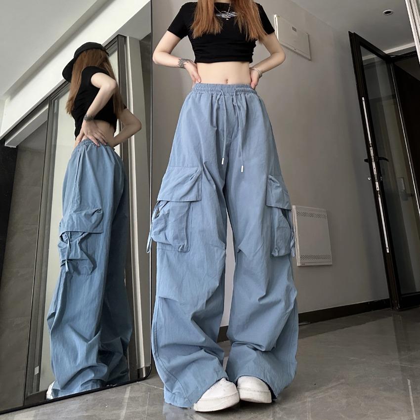 American Vintage Hip Hop salopete femei toamnă talie înaltă drepte picior lat Gyaru lejer casual mopping modă pantaloni damă