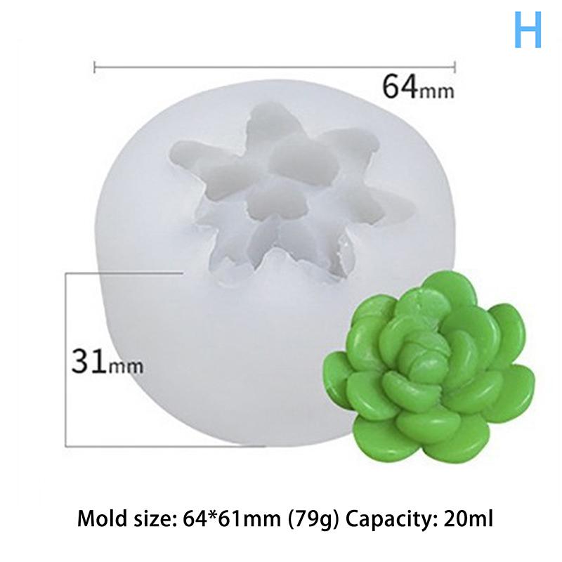 Moldes de Silicone para Velas Suculentas DIY 3D Cacto Flor Plantas Molde de Fundição Para Velas DIY Fondant Sabão Artesanato em Resina Epóxi