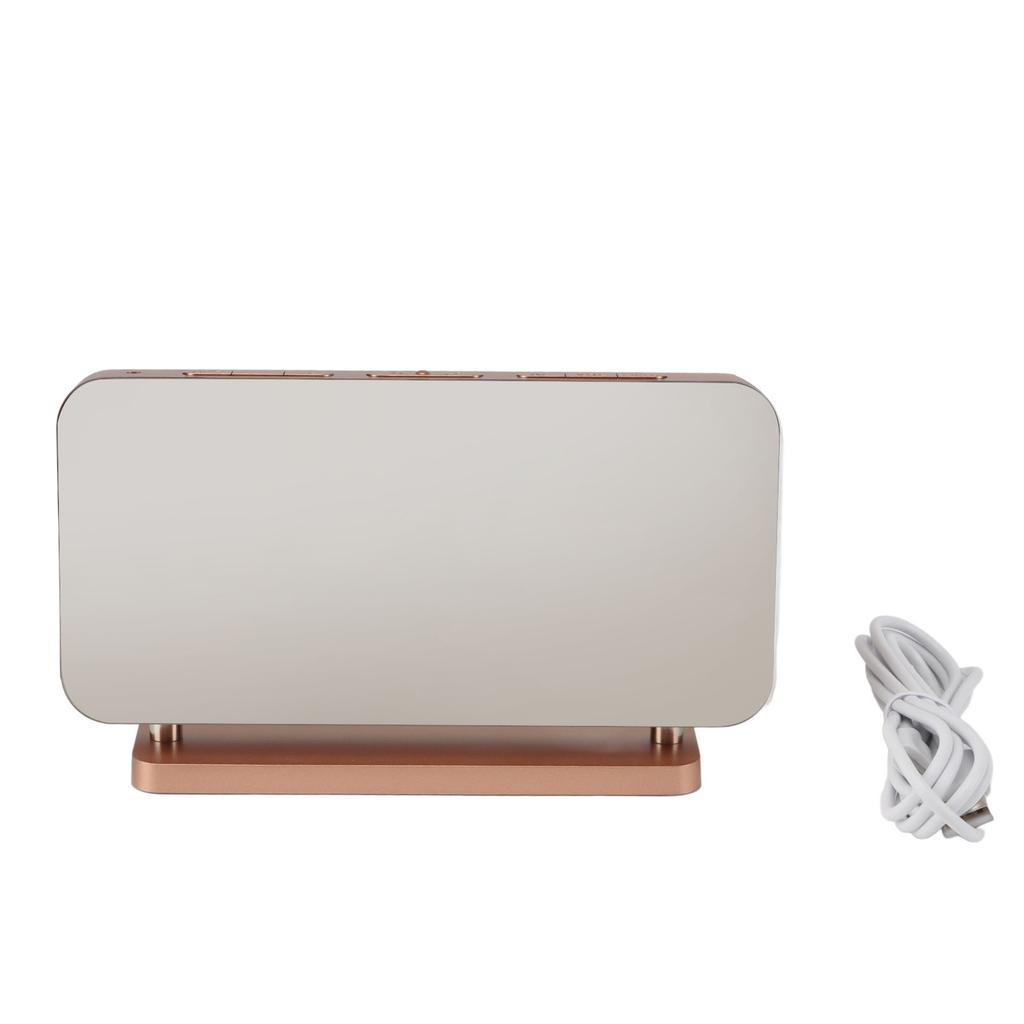 RGB Alarm Clock Large Big Numbers USB Plug In Led Digital Desktop Clock 7 Color Night Light for