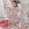 Pajamas Women's Summer New Sexy Lace Suspender Shorts Pure Desire Wind with Chest Pad Loungewear Set