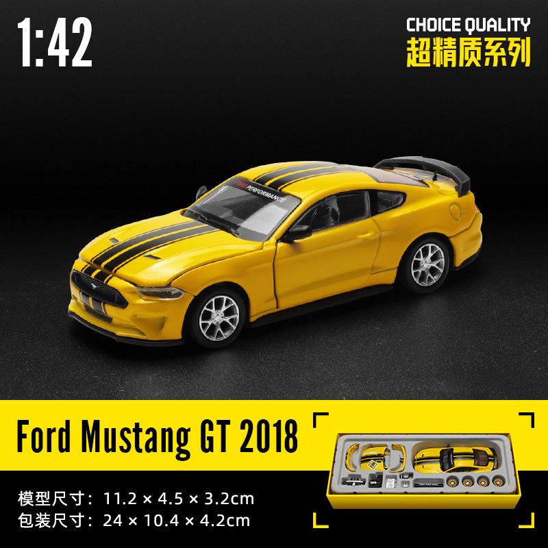 CCA Caipper 1/42 Alloy Ford Mustang GT Car Model Assembled Detachable Racing Version Modified Box