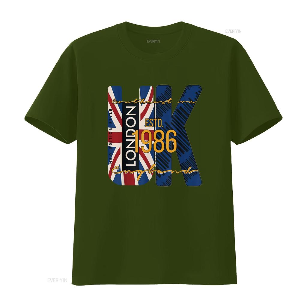Großbritannien UK London Vereinigtes Königreich T-Shirt Schwarz X-Large Vintage Gewaschen Leicht Herren Oberteil Für Den Alltag Unisex