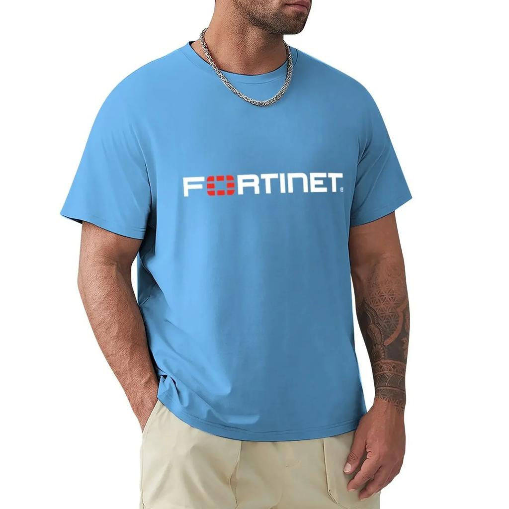 LOGO FORTINET T-shirt heavyweights cute tops mens funny t shirts