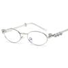 INS Rhinestone Sunglasses Y2k Anti-Blue Light Spectacles Convenient Oval Women Sunglasses  Selfie