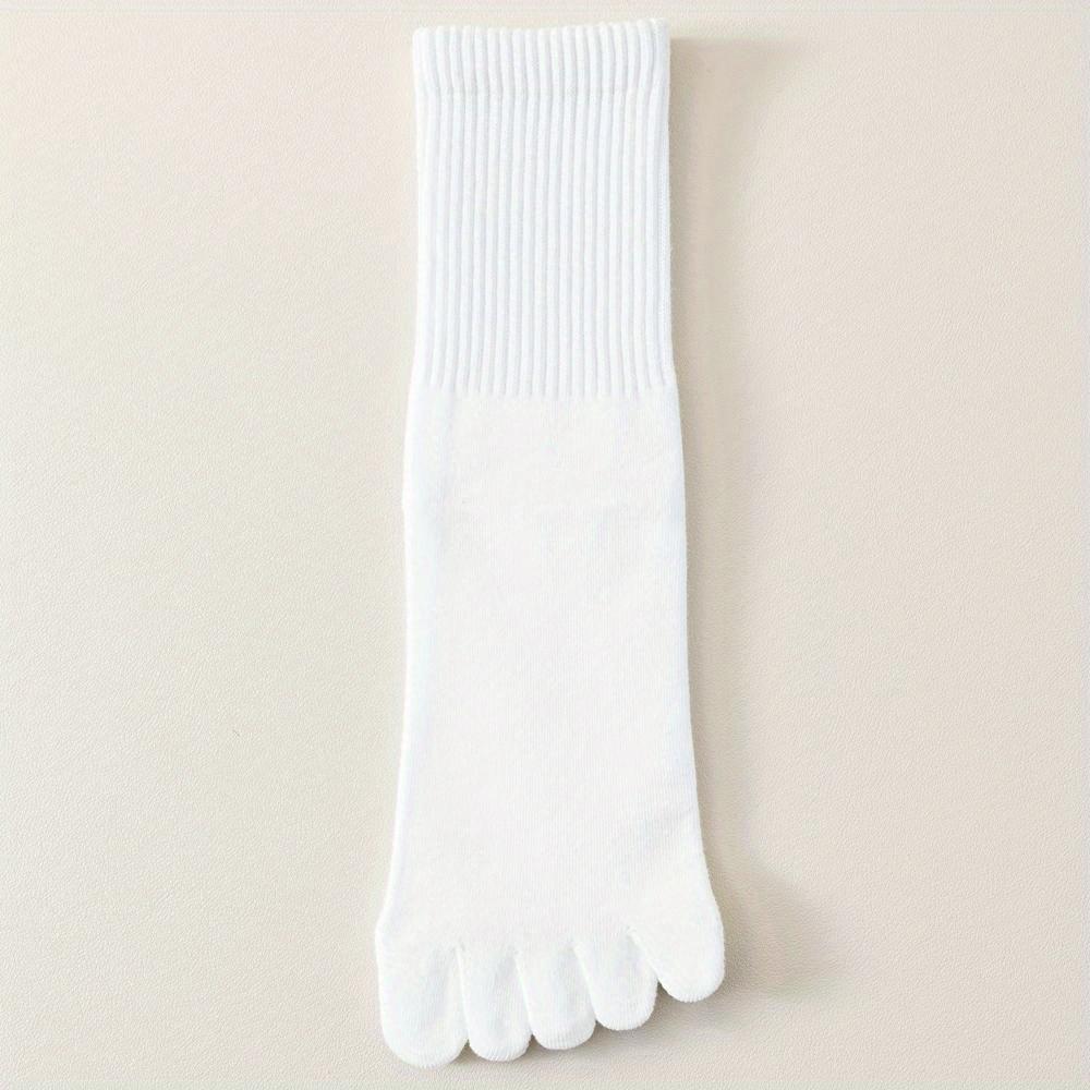 A perechi de șosete cu cinci degete pentru femei, de înaltă calitate, din bumbac, cu degetele de la picioare, toamnă, primăvară, șosete sportive cu tub mediu, cu degete separate