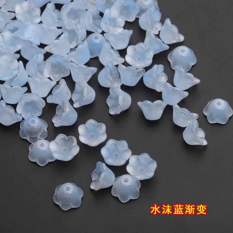 

10pcs 12mm Gradient Bell Orchid Flower Crystal Glass Beads Caps for Jewelry Making DIY Hairpin Earrings Bracelet Accessories 10pcs