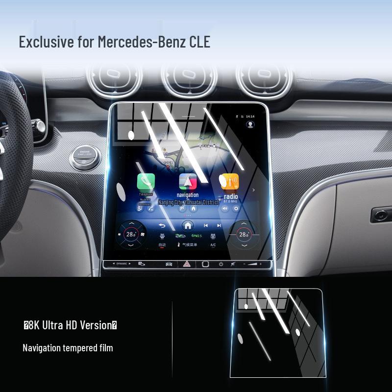 Mercedes CLE Central Control Screen Protector - Tempered Film for Interior Modification