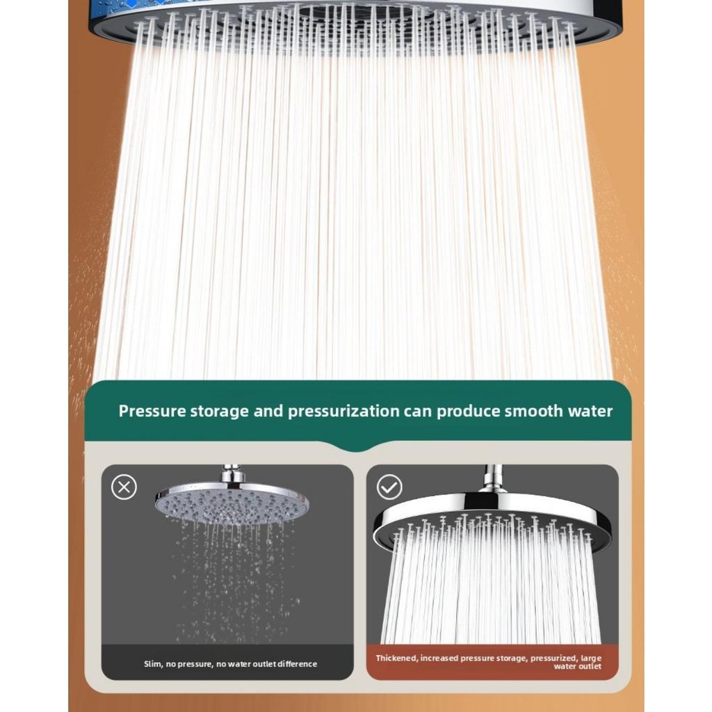 Top Spray Large Water Volume Pressurized Shower Showerhead, Pressurized Single Head Showerhead for Showering, Household Shower Showerhead