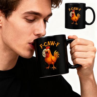 Funny F-Caw-F Chicken FCAWF Mug Fun Tea Cup Gift For Women Men 3.74"*3.15" Cute Cup Gift from Premium Ceramic Material