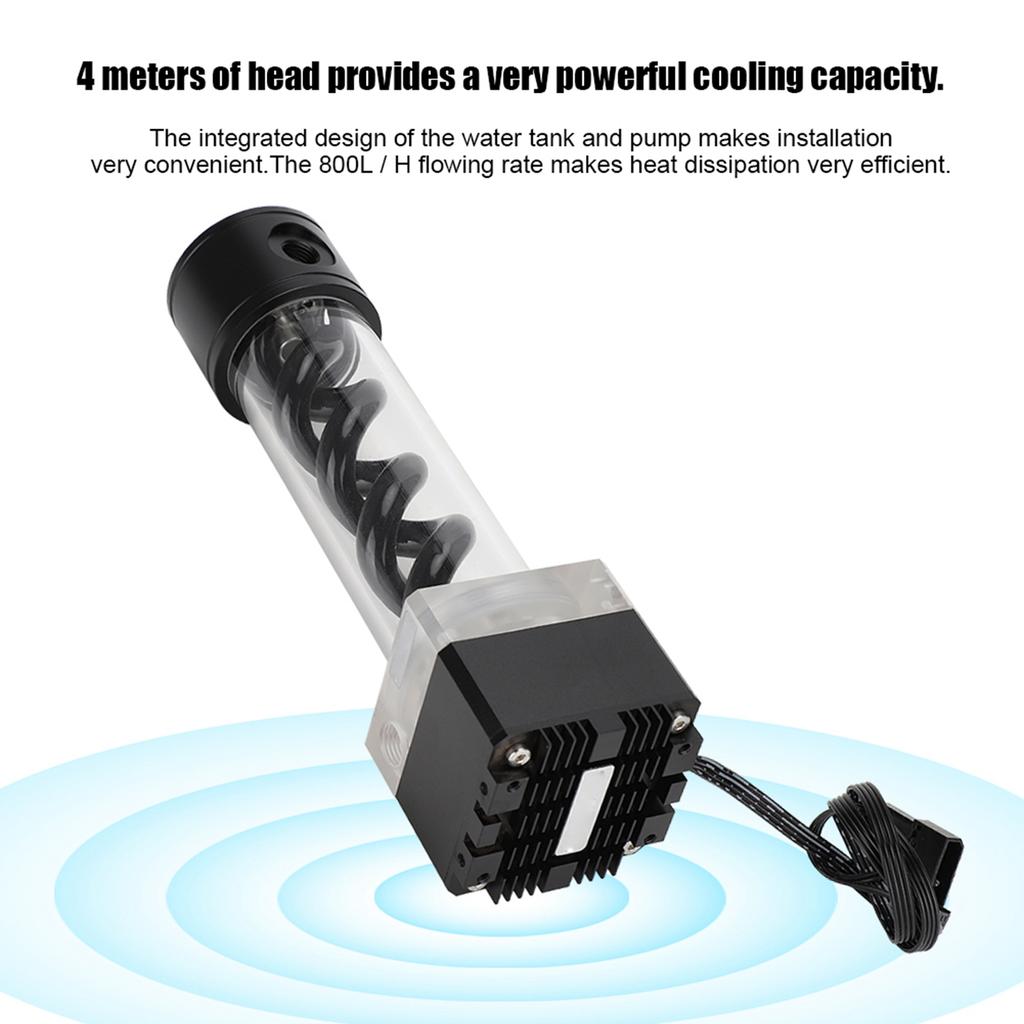 Water Cooling Pump Tank Aluminum Anode 4 Meters Head Computer Accessories PUBFS6MB24