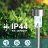 10 pcs Solar Power LED Lawn Lamps with Lampshades White & Silver Durable & Energy-Efficient, Illuminate Your Path, Patio, Yard